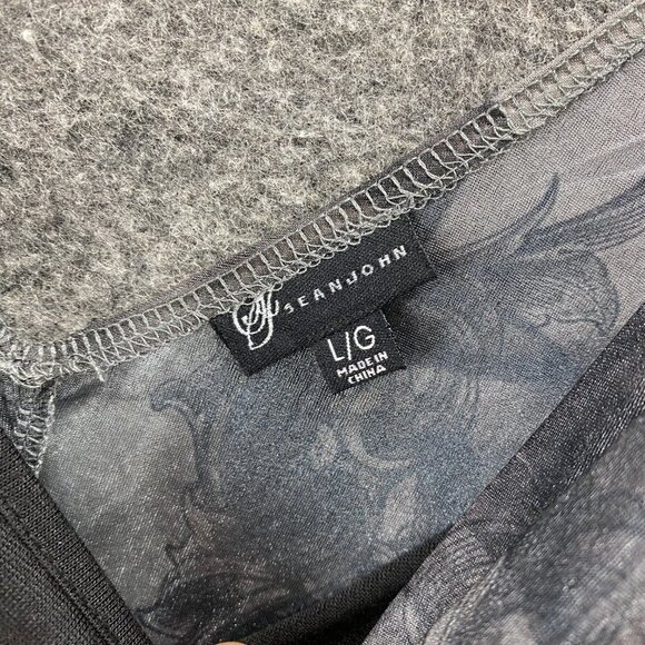 NWT Sean John Tunic Women's L Large Black Gray Lined Full Zip Blouse Wild Dove - Picture 7 of 10